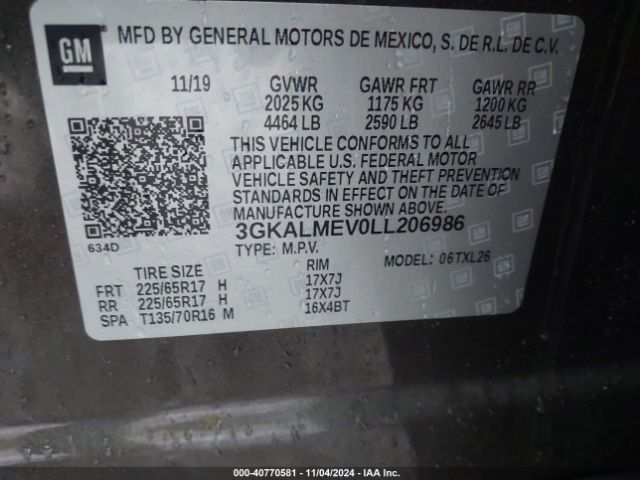 Photo 8 VIN: 3GKALMEV0LL206986 - GMC TERRAIN 