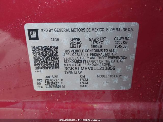 Photo 8 VIN: 3GKALMEV0LL213856 - GMC TERRAIN 