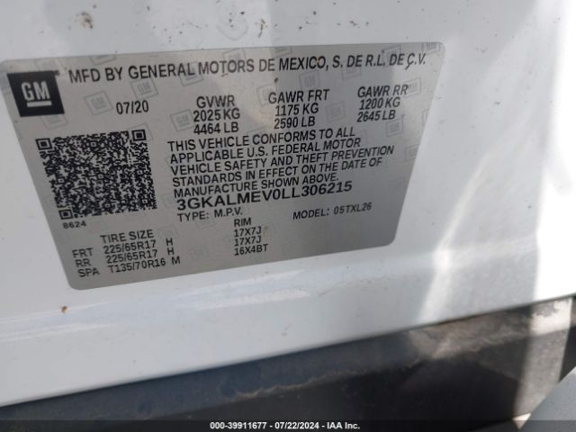 Photo 8 VIN: 3GKALMEV0LL306215 - GMC TERRAIN 