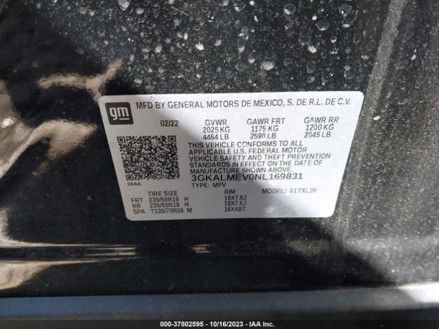 Photo 8 VIN: 3GKALMEV0NL169831 - GMC TERRAIN 