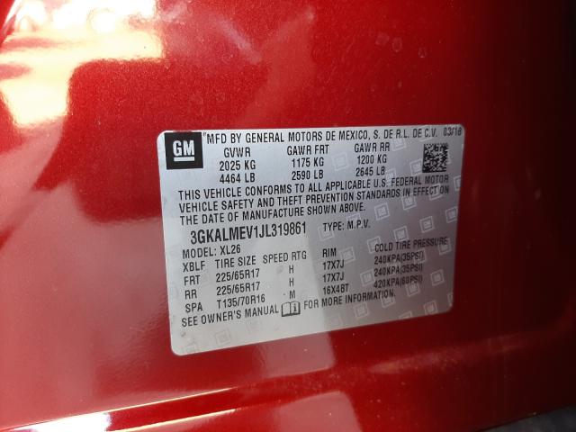 Photo 9 VIN: 3GKALMEV1JL319861 - GMC TERRAIN SL 