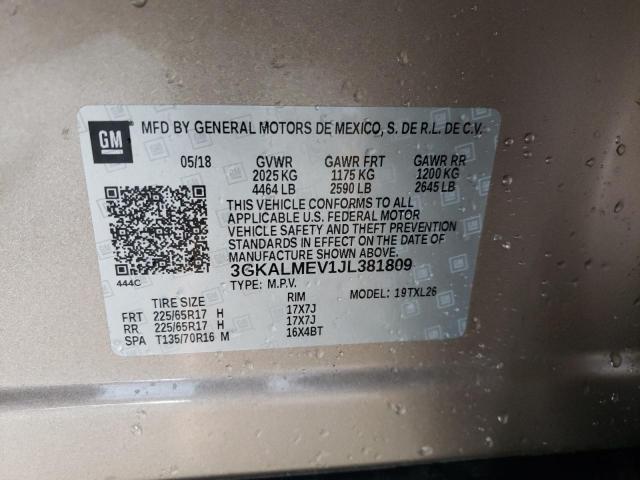 Photo 9 VIN: 3GKALMEV1JL381809 - GMC TERRAIN SL 