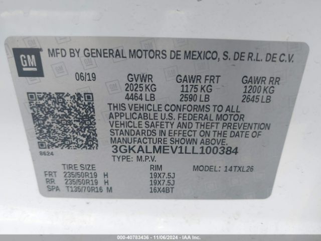 Photo 8 VIN: 3GKALMEV1LL100384 - GMC TERRAIN 