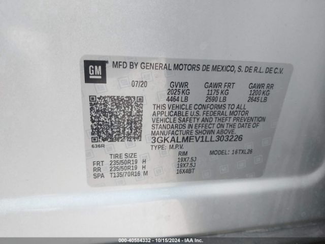 Photo 8 VIN: 3GKALMEV1LL303226 - GMC TERRAIN 