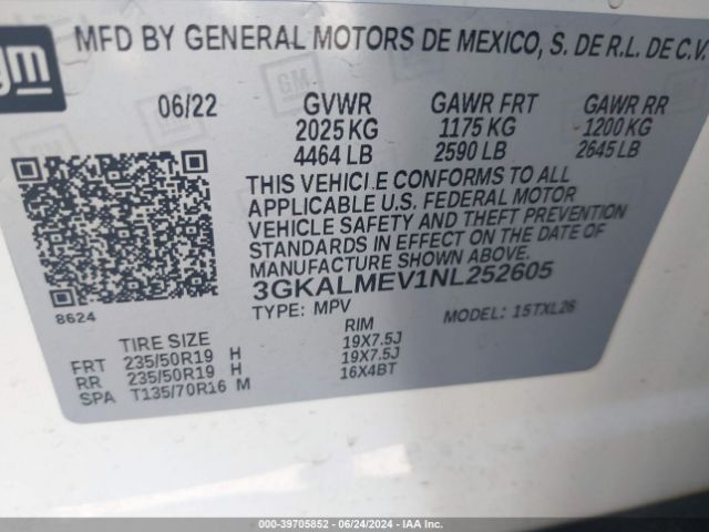 Photo 8 VIN: 3GKALMEV1NL252605 - GMC TERRAIN 