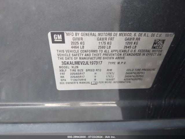 Photo 8 VIN: 3GKALMEV2JL197317 - GMC TERRAIN 