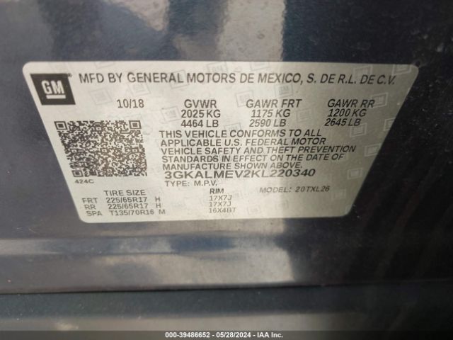 Photo 8 VIN: 3GKALMEV2KL220340 - GMC TERRAIN 