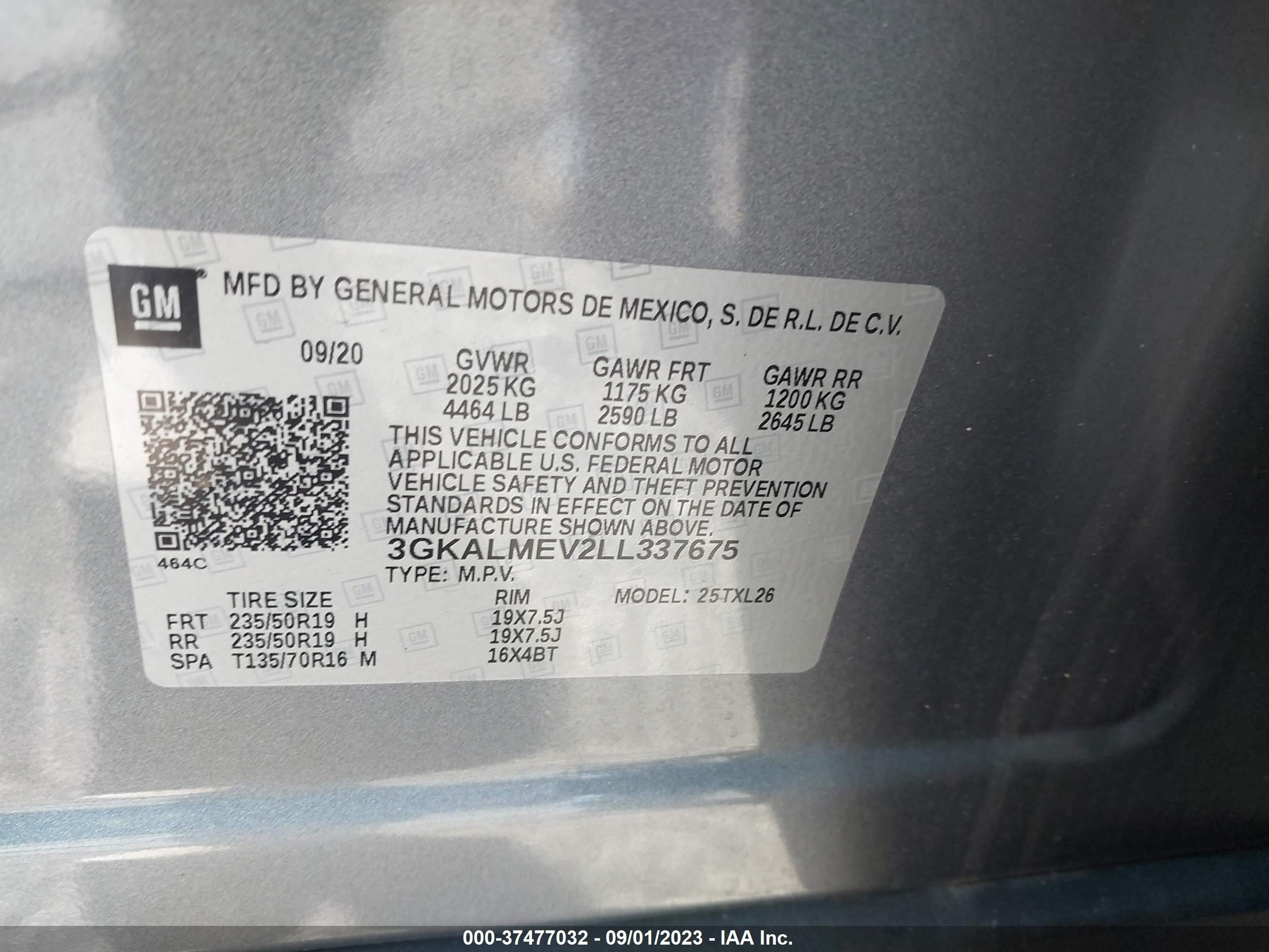 Photo 8 VIN: 3GKALMEV2LL337675 - GMC TERRAIN 