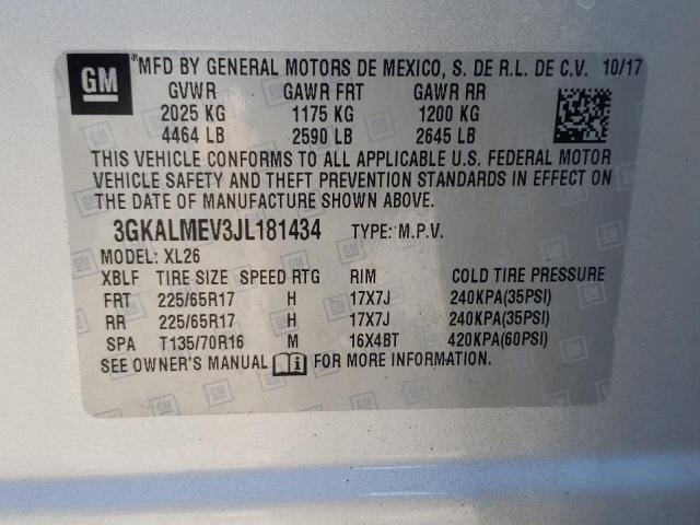 Photo 9 VIN: 3GKALMEV3JL181434 - GMC TERRAIN SL 