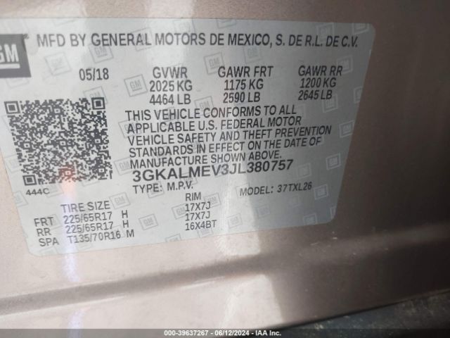 Photo 8 VIN: 3GKALMEV3JL380757 - GMC TERRAIN 