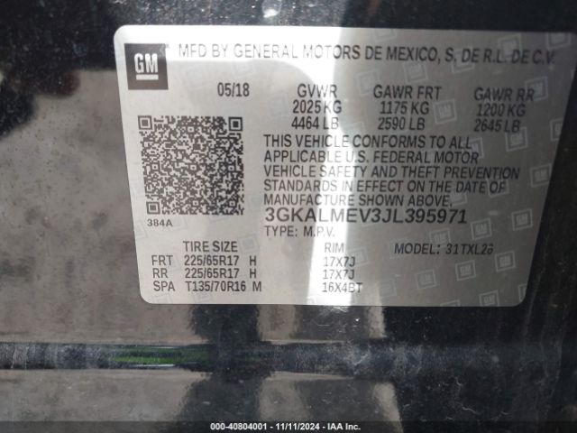 Photo 8 VIN: 3GKALMEV3JL395971 - GMC TERRAIN 