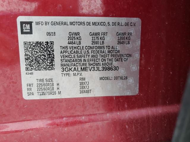 Photo 9 VIN: 3GKALMEV3JL398630 - GMC TERRAIN SL 