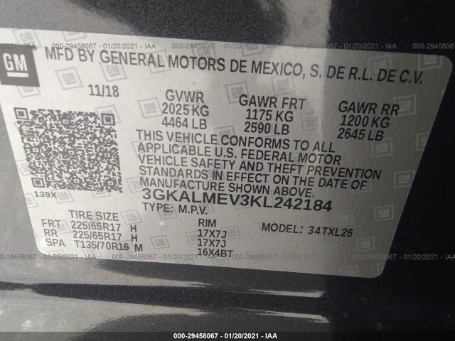 Photo 8 VIN: 3GKALMEV3KL242184 - GMC TERRAIN 