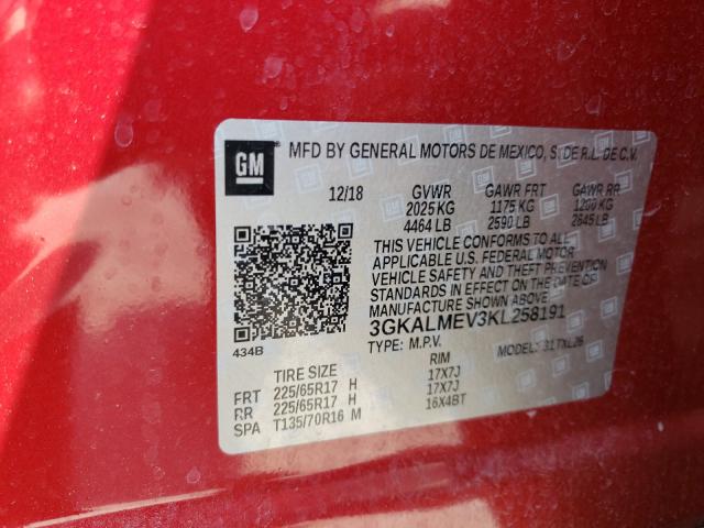 Photo 9 VIN: 3GKALMEV3KL258191 - GMC TERRAIN SL 