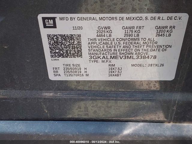 Photo 8 VIN: 3GKALMEV3ML338478 - GMC TERRAIN 