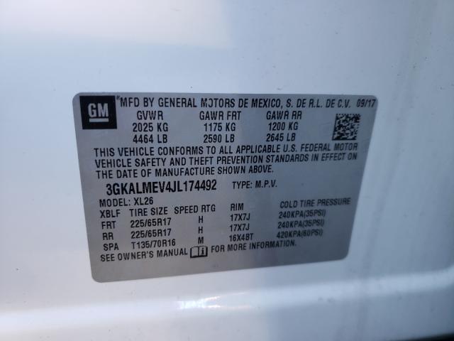 Photo 9 VIN: 3GKALMEV4JL174492 - GMC TERRAIN SL 