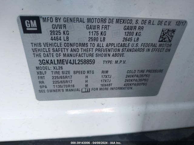 Photo 8 VIN: 3GKALMEV4JL258859 - GMC TERRAIN 