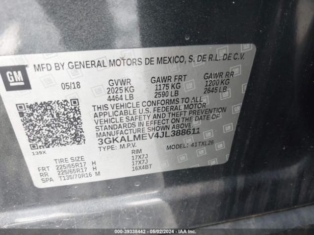 Photo 8 VIN: 3GKALMEV4JL388611 - GMC TERRAIN 