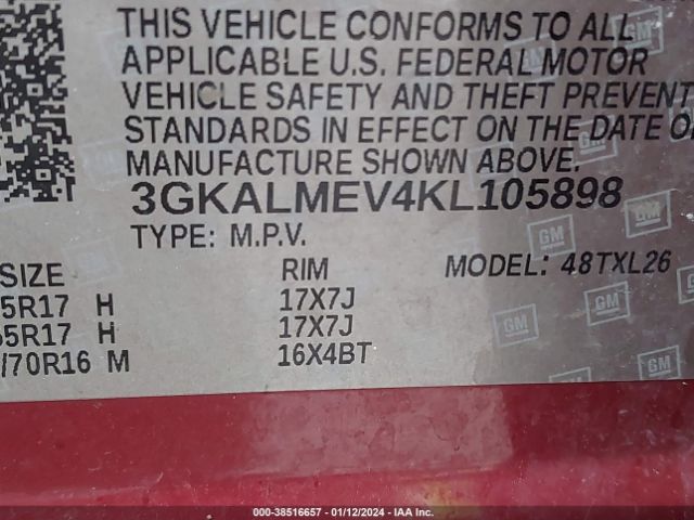 Photo 8 VIN: 3GKALMEV4KL105898 - GMC TERRAIN 