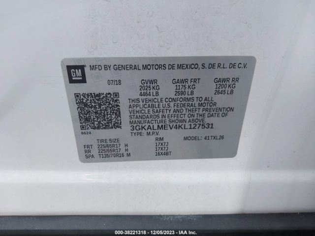 Photo 8 VIN: 3GKALMEV4KL127531 - GMC TERRAIN 