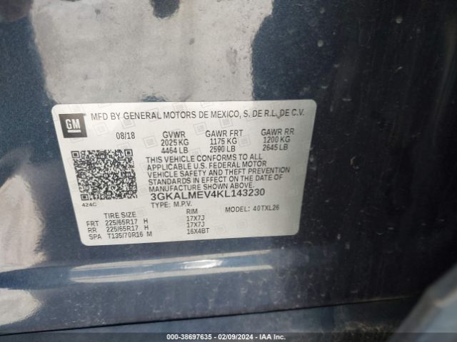 Photo 8 VIN: 3GKALMEV4KL143230 - GMC TERRAIN 