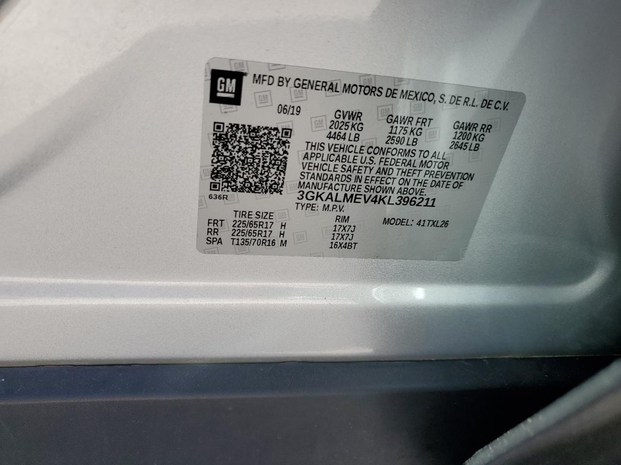 Photo 12 VIN: 3GKALMEV4KL396211 - GMC TERRAIN 