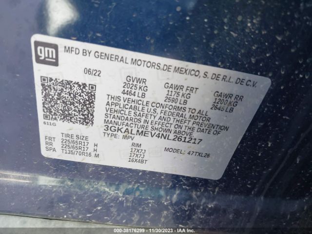 Photo 8 VIN: 3GKALMEV4NL261217 - GMC TERRAIN 