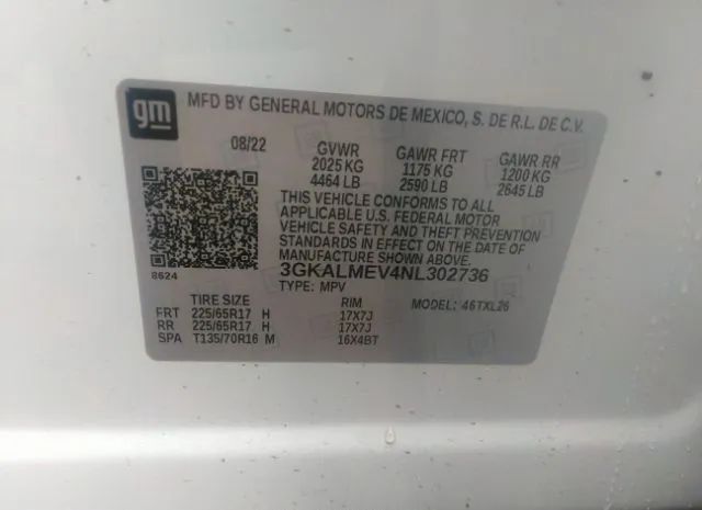 Photo 8 VIN: 3GKALMEV4NL302736 - GMC TERRAIN 