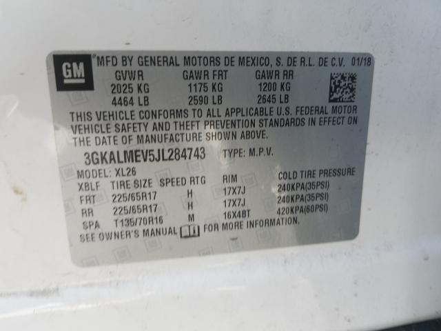 Photo 9 VIN: 3GKALMEV5JL284743 - GMC TERRAIN SL 