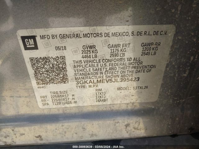 Photo 8 VIN: 3GKALMEV5JL395423 - GMC TERRAIN 