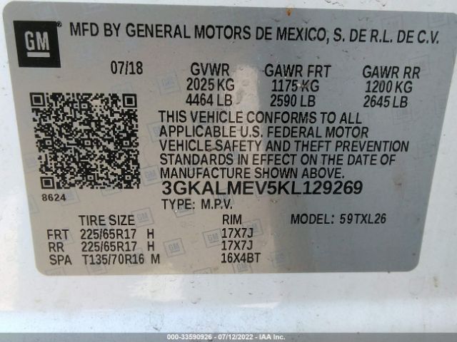 Photo 8 VIN: 3GKALMEV5KL129269 - GMC TERRAIN 