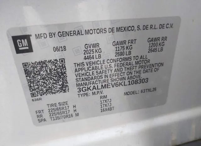 Photo 8 VIN: 3GKALMEV6KL108303 - GMC TERRAIN 