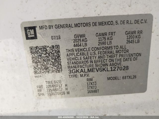 Photo 8 VIN: 3GKALMEV6KL127028 - GMC TERRAIN 