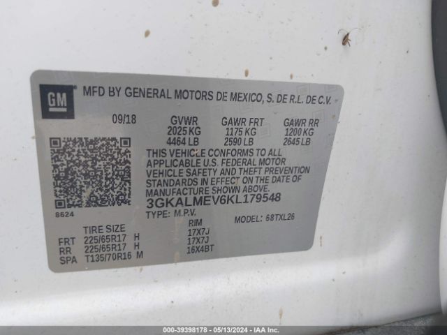 Photo 8 VIN: 3GKALMEV6KL179548 - GMC TERRAIN 