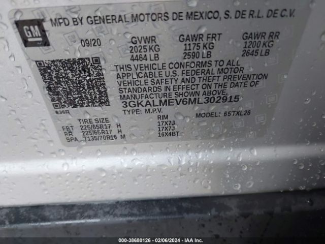 Photo 8 VIN: 3GKALMEV6ML302915 - GMC TERRAIN 