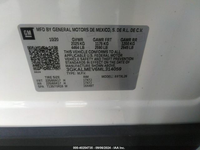 Photo 8 VIN: 3GKALMEV6ML314059 - GMC TERRAIN 