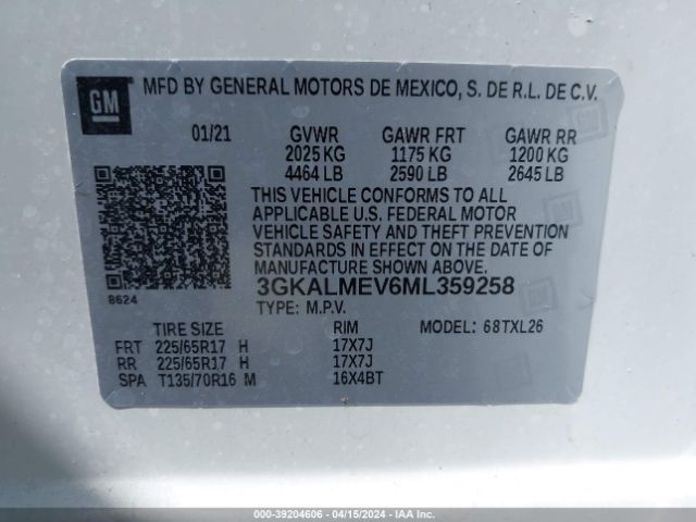 Photo 8 VIN: 3GKALMEV6ML359258 - GMC TERRAIN 