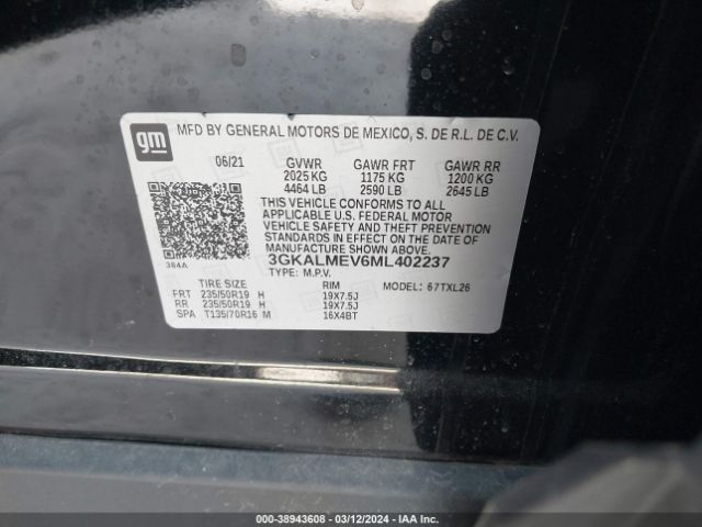 Photo 8 VIN: 3GKALMEV6ML402237 - GMC TERRAIN 