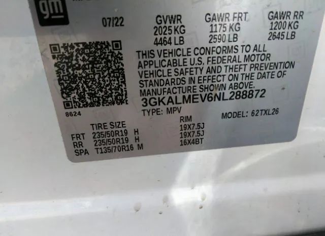 Photo 8 VIN: 3GKALMEV6NL288872 - GMC TERRAIN SL 