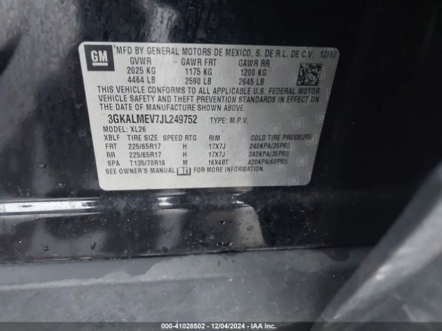 Photo 8 VIN: 3GKALMEV7JL249752 - GMC TERRAIN 