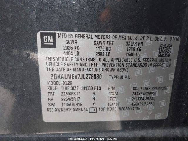 Photo 8 VIN: 3GKALMEV7JL278880 - GMC TERRAIN 