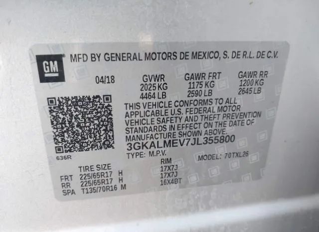 Photo 8 VIN: 3GKALMEV7JL355800 - GMC TERRAIN 