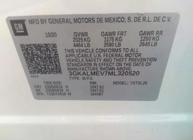 Photo 8 VIN: 3GKALMEV7ML320520 - GMC TERRAIN 