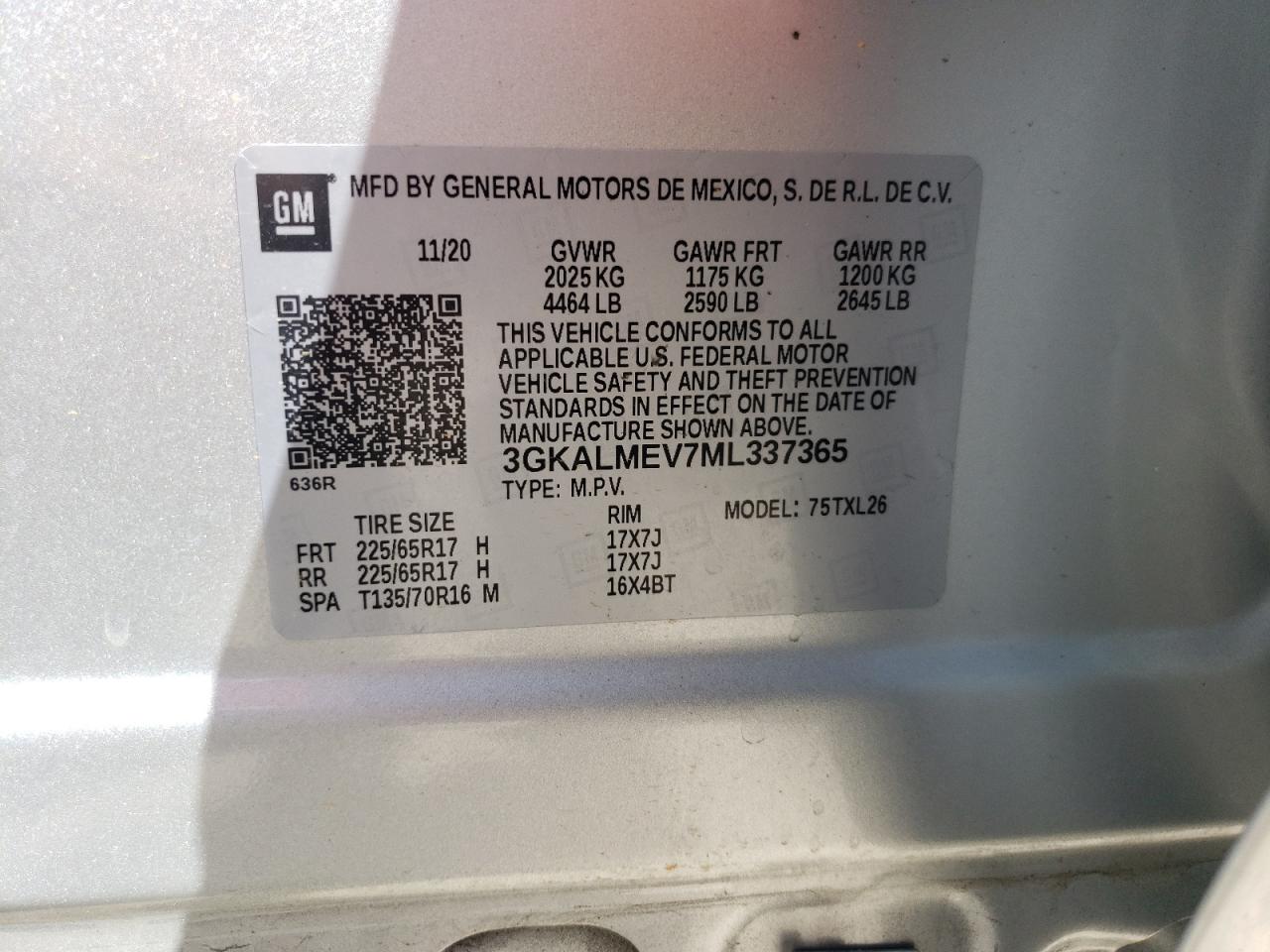 Photo 12 VIN: 3GKALMEV7ML337365 - GMC TERRAIN 