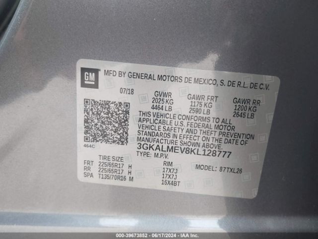 Photo 8 VIN: 3GKALMEV8KL128777 - GMC TERRAIN 