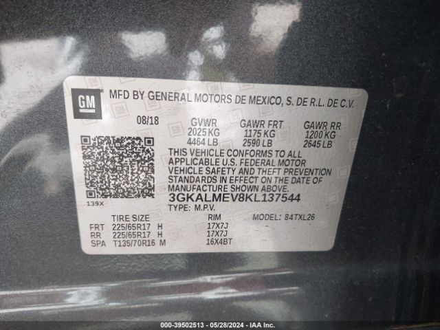 Photo 8 VIN: 3GKALMEV8KL137544 - GMC TERRAIN 