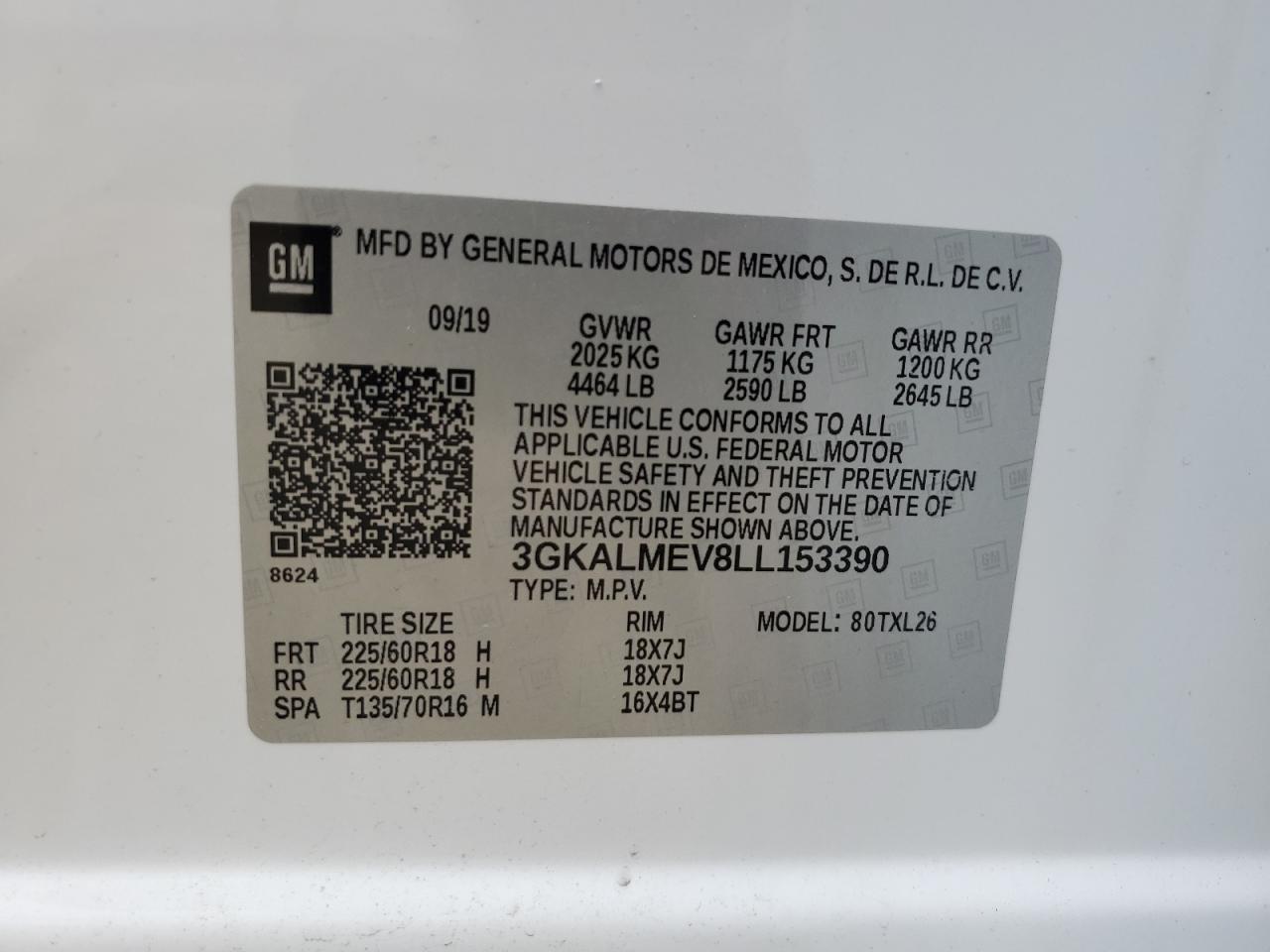 Photo 11 VIN: 3GKALMEV8LL153390 - GMC TERRAIN 