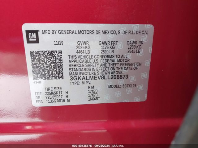 Photo 8 VIN: 3GKALMEV8LL208873 - GMC TERRAIN 