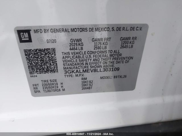 Photo 8 VIN: 3GKALMEV8LL303109 - GMC TERRAIN 