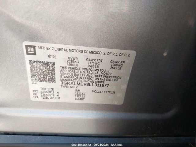 Photo 8 VIN: 3GKALMEV8LL311677 - GMC TERRAIN 